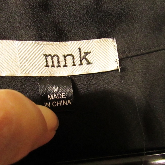 Black Women's Blouse with Zipper Accents - Picture 2 of 4